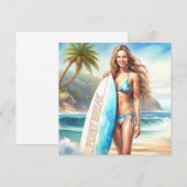 Girl Action Point Break Einladung (Vorne/Hinten)