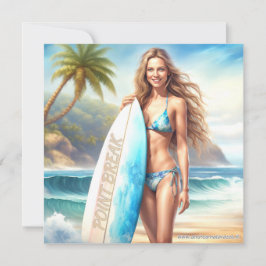 Girl Action Point Break Einladung