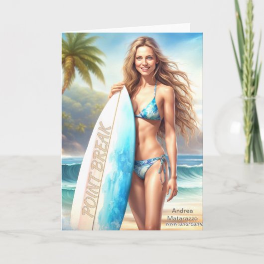 Girl Action Point Break Einladung (Vorderseite)