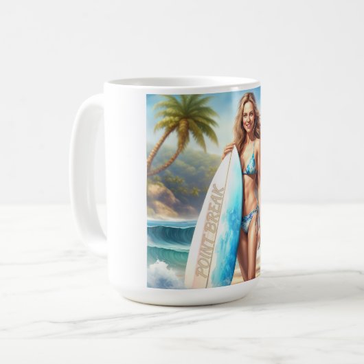 Girl Action Point Break Kaffeetasse (Vorderseite Links)