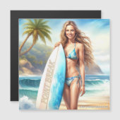 Girl Action Point Break Magneteinladung (Vorne/Hinten)