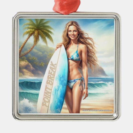 Girl Action Point Break Ornament Aus Metall (Vorne)