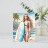 Girl Action Point Break Postkarte (Stehend Vorderseite)