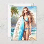 Girl Action Point Break Postkarte (Vorne/Hinten)