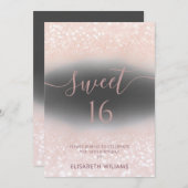 Girl-adorable Rose Einladung (Vorne/Hinten)