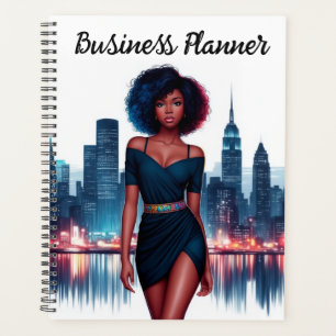 Girl African stylish Afro haar fashion business Planer