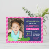 Girl Alligator Einladungen zur Geburtstagsparty (Stehend Vorderseite)