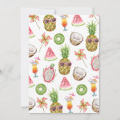 Girl Aloha Hawaiian Baby Shower Einladung (Rückseite)