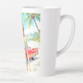 Girl am Strand mit einem klassischen Auto Milchtasse (Rechts)