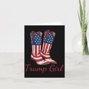 Girl American Flag Wahl Trump Girl Republican Cowg Karte