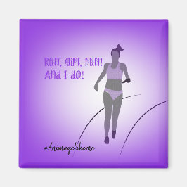 Girl Amputee Runner Magnet