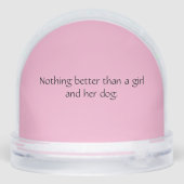 Girl and Basset Hound Schneekugeln (Rückseite)