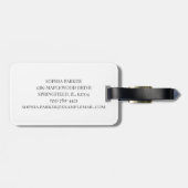 Girl and Black Cat on Branch Gepäckanhänger (Rückseite horizontal)