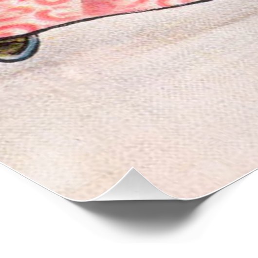 Girl and boy ice skating - Florence Hardy Poster (Ecke)