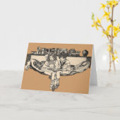 Girl and Boy Reading Karte (Gelbe Blume)