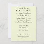 Girl and Boy Twins Baby Shower Einladung (Rückseite)