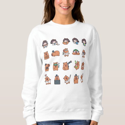 Girl and Capybara's Laboratory Sweatshirt (Vorderseite)