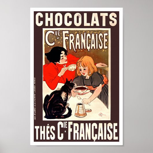 Girl and Cat, Vintage Poster, Alexandre Steinlen Poster (Vorne)