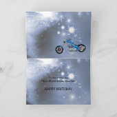 Girl and chopper 75 Birthday card Karte (Innenseite)