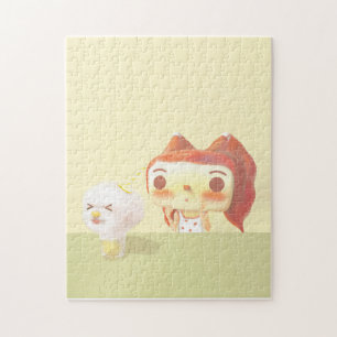 Girl and Dog Soda Illustration Puzzle