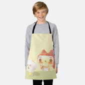 Girl and Dog Soda Illustration Schürze (Getragen)