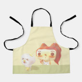 Girl and Dog Soda Illustration Schürze (Vorderseite)