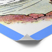 Girl and Duck on Pond Print Poster (Ecke)