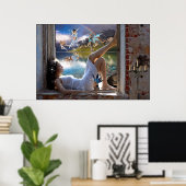 Girl and Fairies Poster Print (Heimbüro)