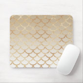 Girl and Glam Ombre Gold Mermaid Glitzer Glitzern Mousepad (Mit Mouse)