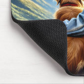 Girl and Golden Retriever Mousepad (Ecke)