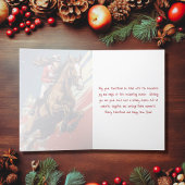 Girl and Horse Jumping Frohe Weihnachten