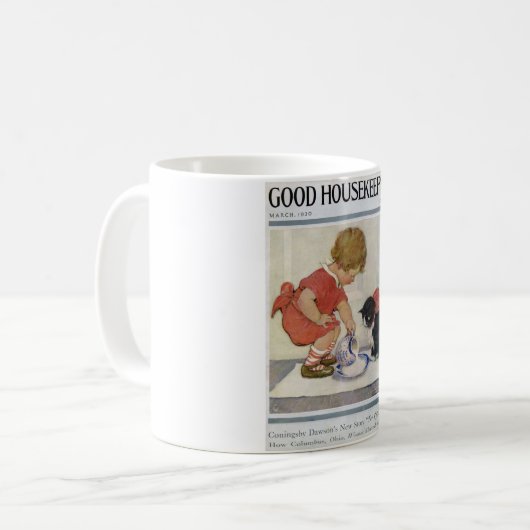 Girl and Kitten, Jessie Willcox Smith Kaffeetasse (Vorderseite Links)