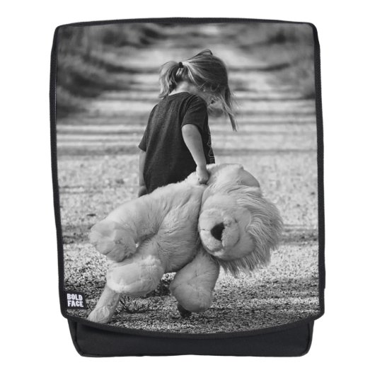 Girl and Teddy Bear Rucksack (Vorderseite)