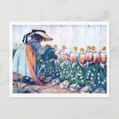 Girl and Tulip, Jessie Willcox Smith Postkarte (Vorderseite)