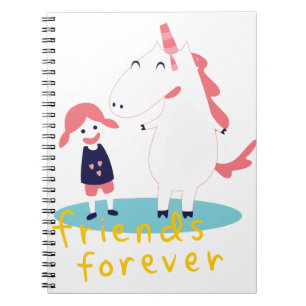 Girl and Unicorn Bester Freund Notizblock
