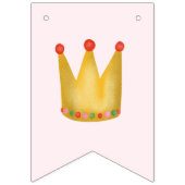 Girl and Whimsical Pink Princess Kindergeburtstag Wimpelkette (Erste Fahne)