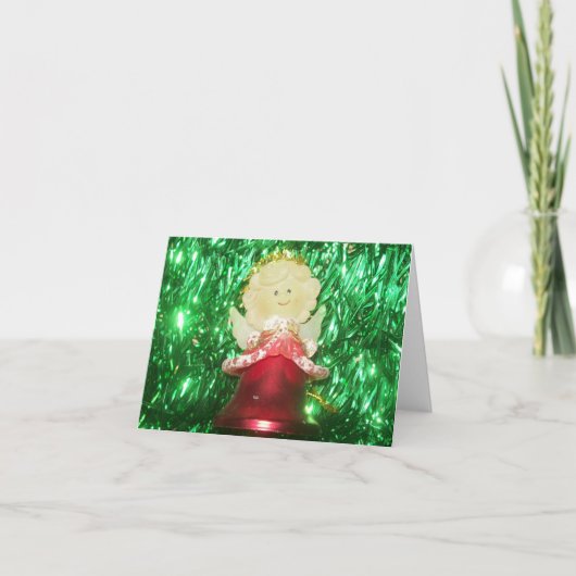 Girl Angel Foto Folded Note Card (Vorderseite)