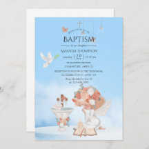 Girl Angel Taufe Foto Einladung