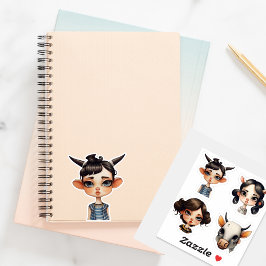 Girl Animal Liebhaber Aufkleber