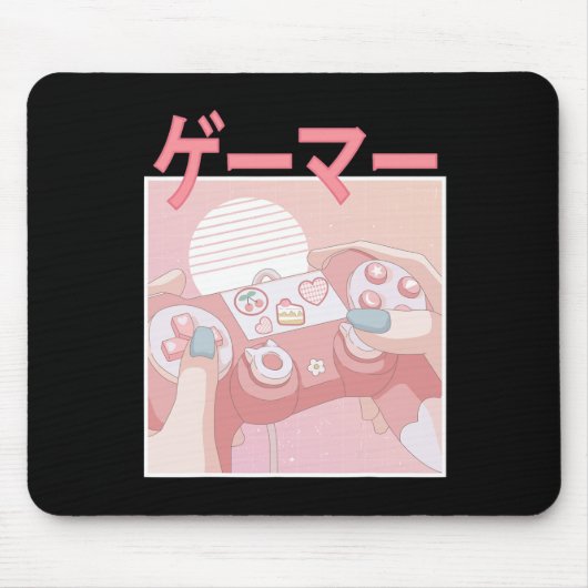 Girl Anime Kawaii Gaming Niedliches Videospiel Fra Mousepad (Vorne)
