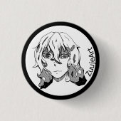 Girl anime, lineart button (Vorderseite)
