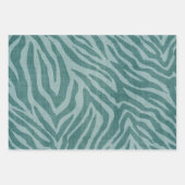 Girl Aquamarin Green Zebra Print Geschenkpapier Set (Vorderseite)