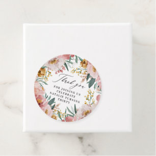 Girl Aquarellblume Geburtstag rosa Chic Geschenkanhänger