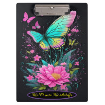 Girl Aquarellfarben Rosa Blütentürkis Schmetterlin