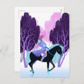 Girl Archer Reiten Feiertagspostkarte (Vorne/Hinten)