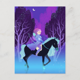 Girl Archer Reiten Postkarte