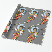 Girl Astronaut Geschenkpapier (Ungerollt)
