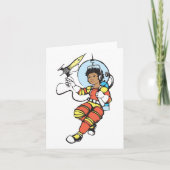 Girl Astronaut Karte (Vorderseite)
