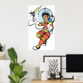 Girl Astronaut Poster (Heimbüro)