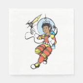 Girl Astronaut Serviette (Vorderseite)